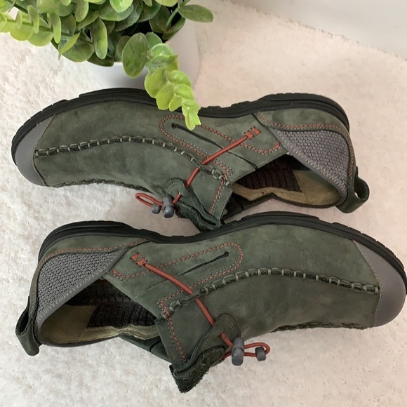 Timberland genuine leather women’s slip on shoes moss green/gray size 7.5W - Picture 9 of 12